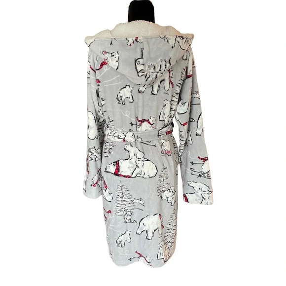 NWT Vera Bradley Hooded Fleece Robe in Beary Merry Small/Medium - Picture 10 of 12